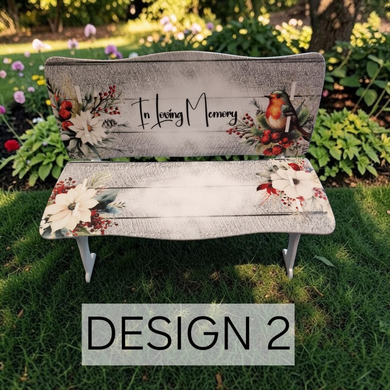 Large UV Printed memorial Bench