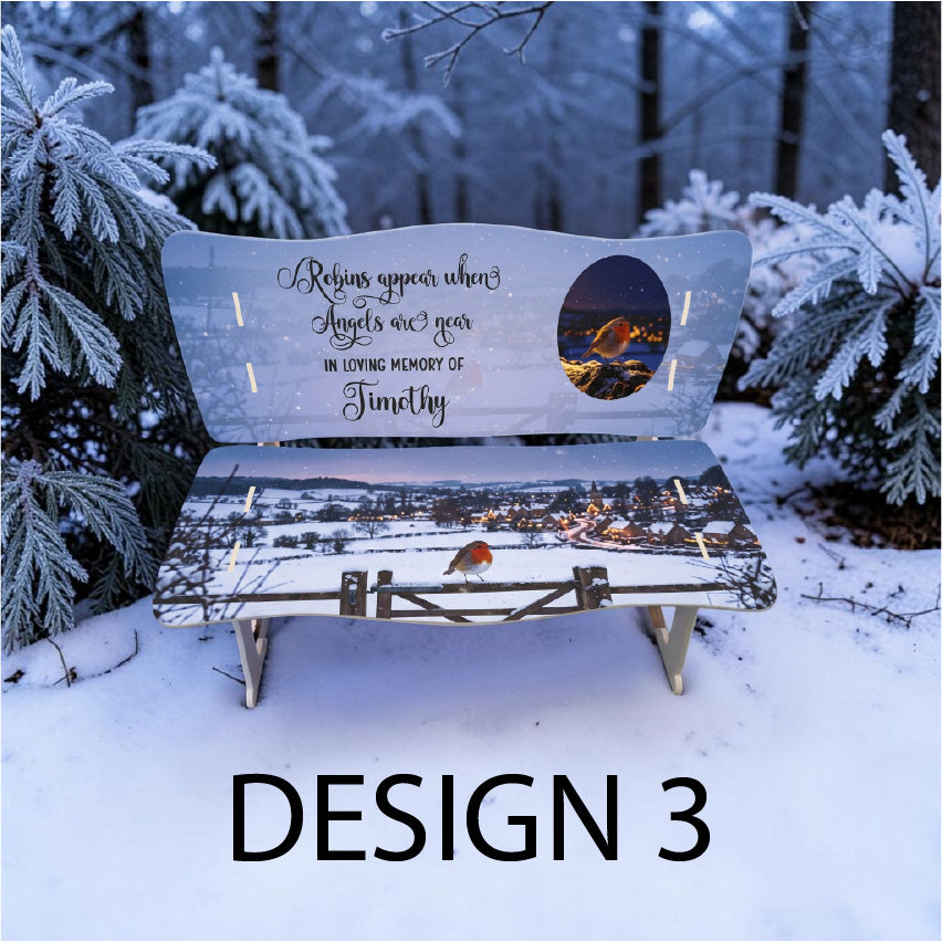 Large UV Printed memorial Bench
