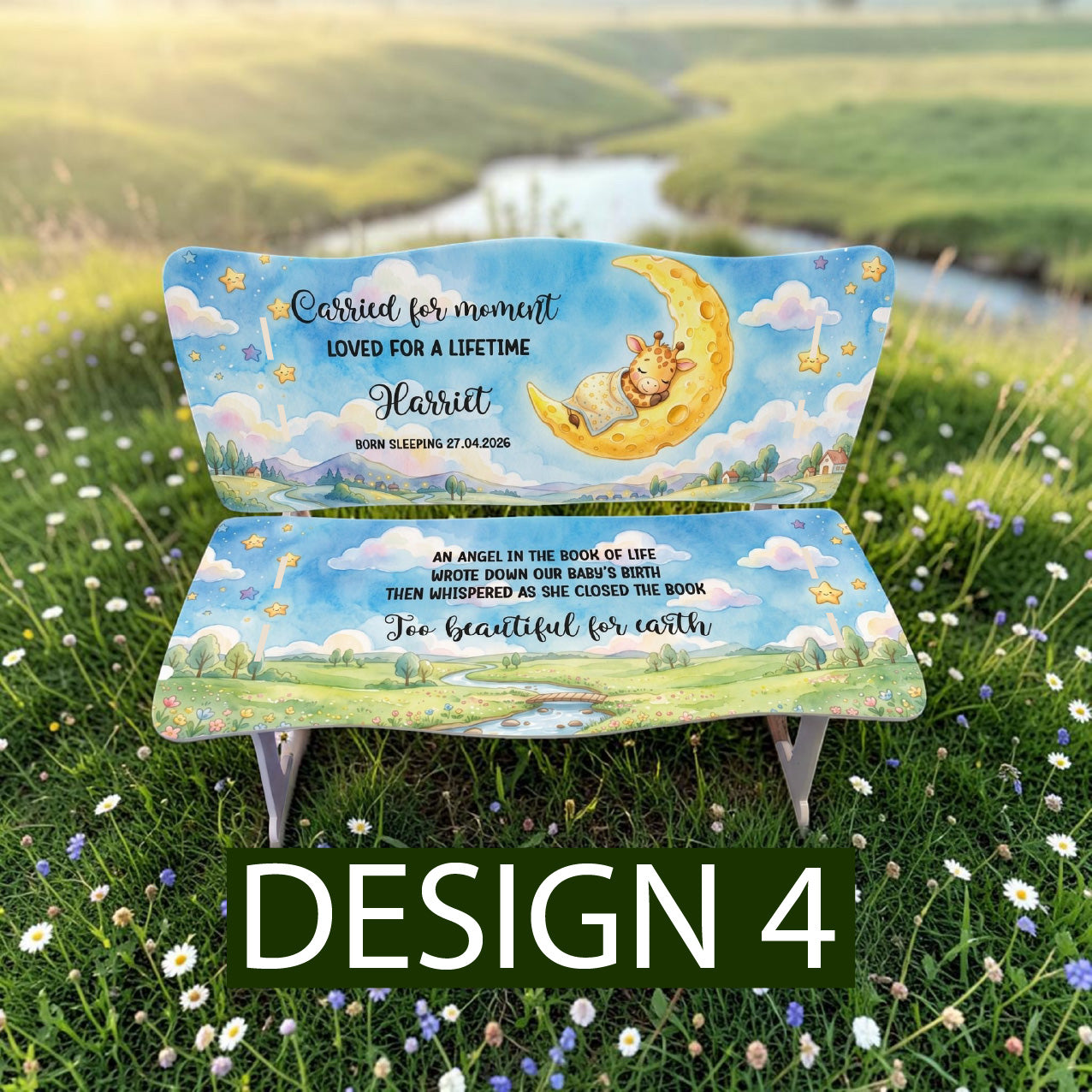 Large UV Printed memorial Bench