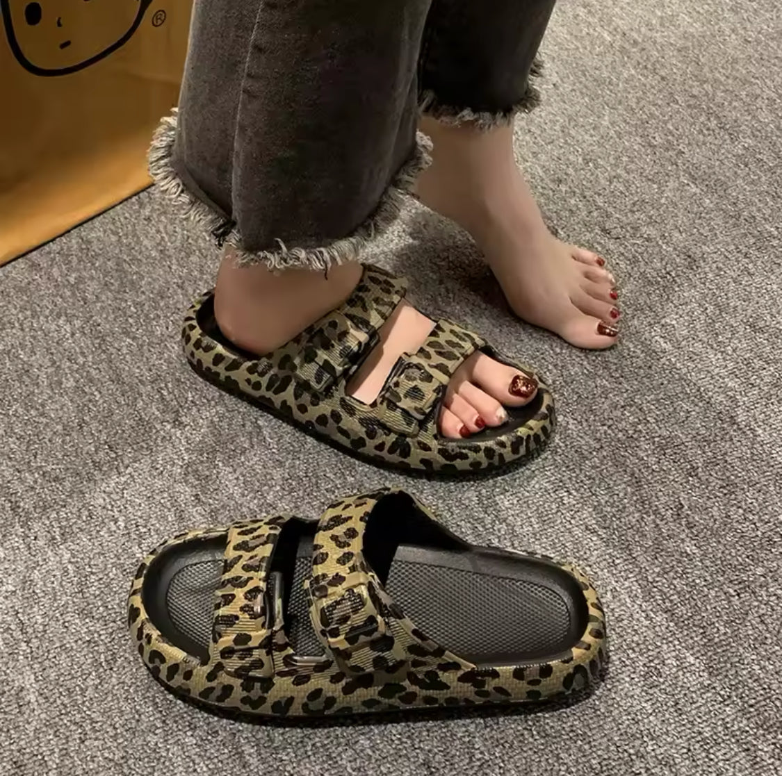 Leopard print cloud sliders - Lola’s gift shop <3Leopard print cloud slidersLola’s gift shop <3