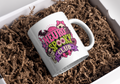 Neuro spooky club hand printed ceramic 11oz mug