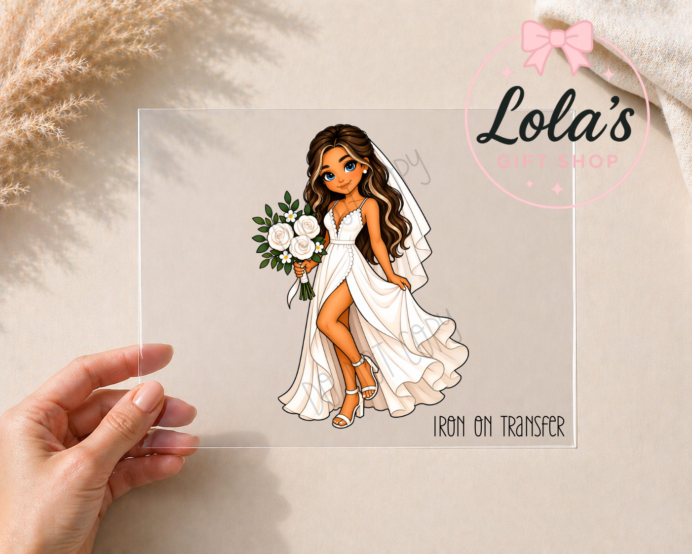 Bride iron on transfer