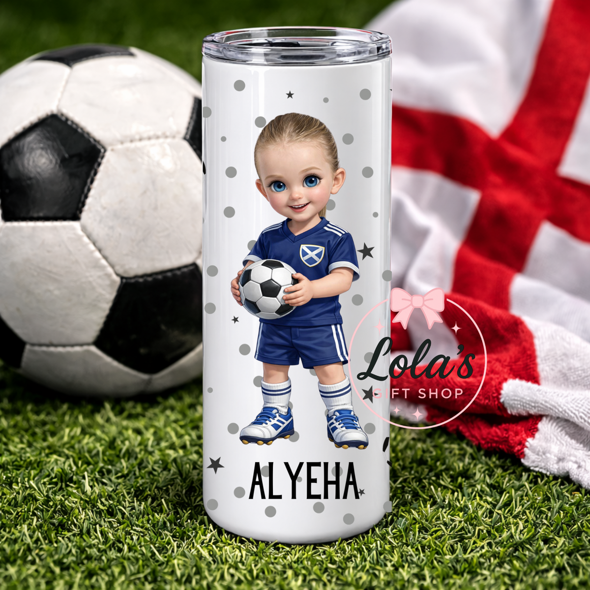 Chibi football 12oz tumbler