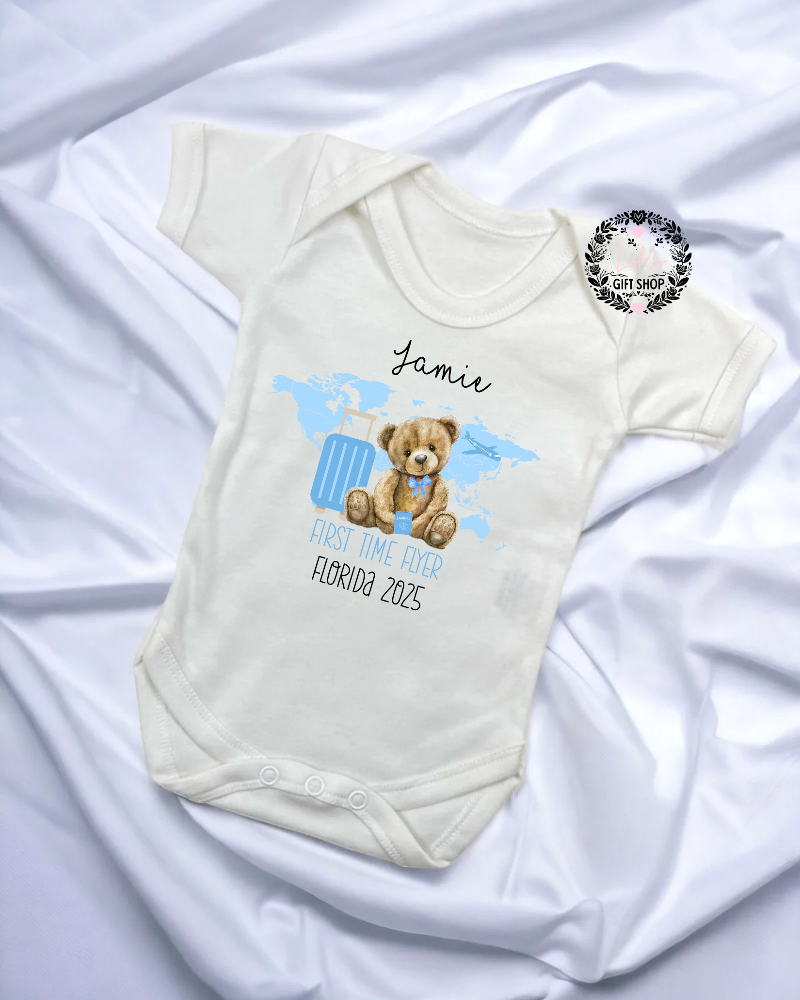 Personalised first time flyer vest/bodysuit baby
