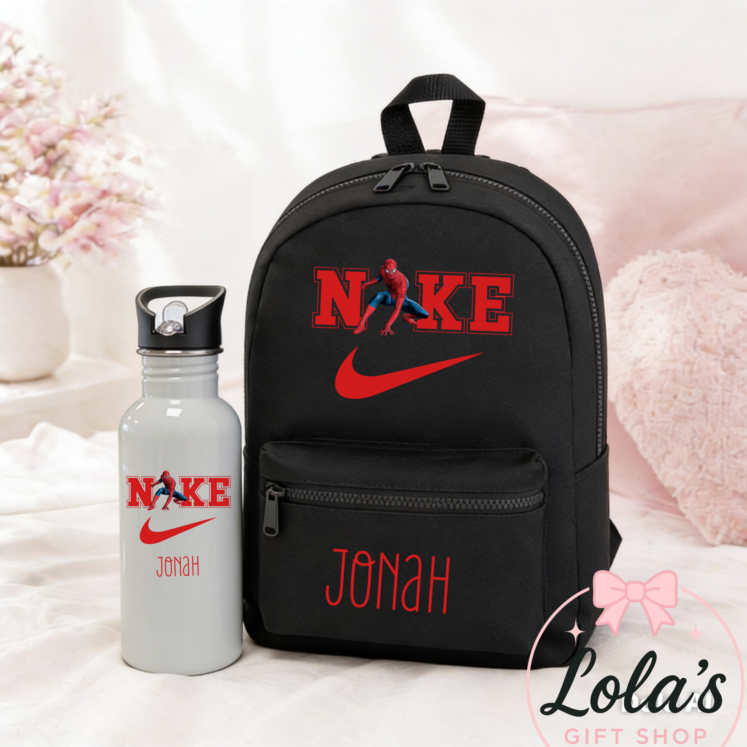 Inspired by the tick character backpack and flask set