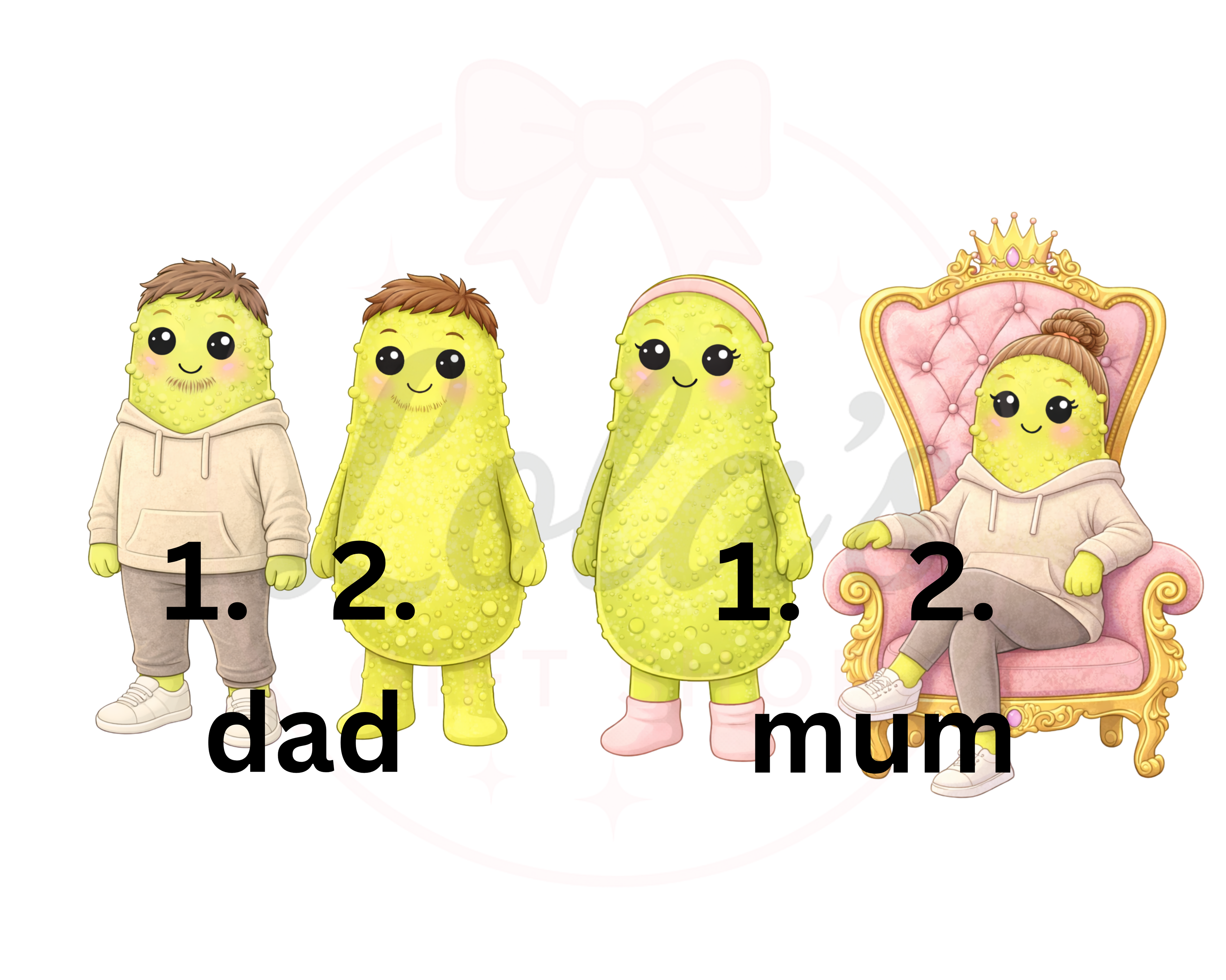 A4 pickle family prints