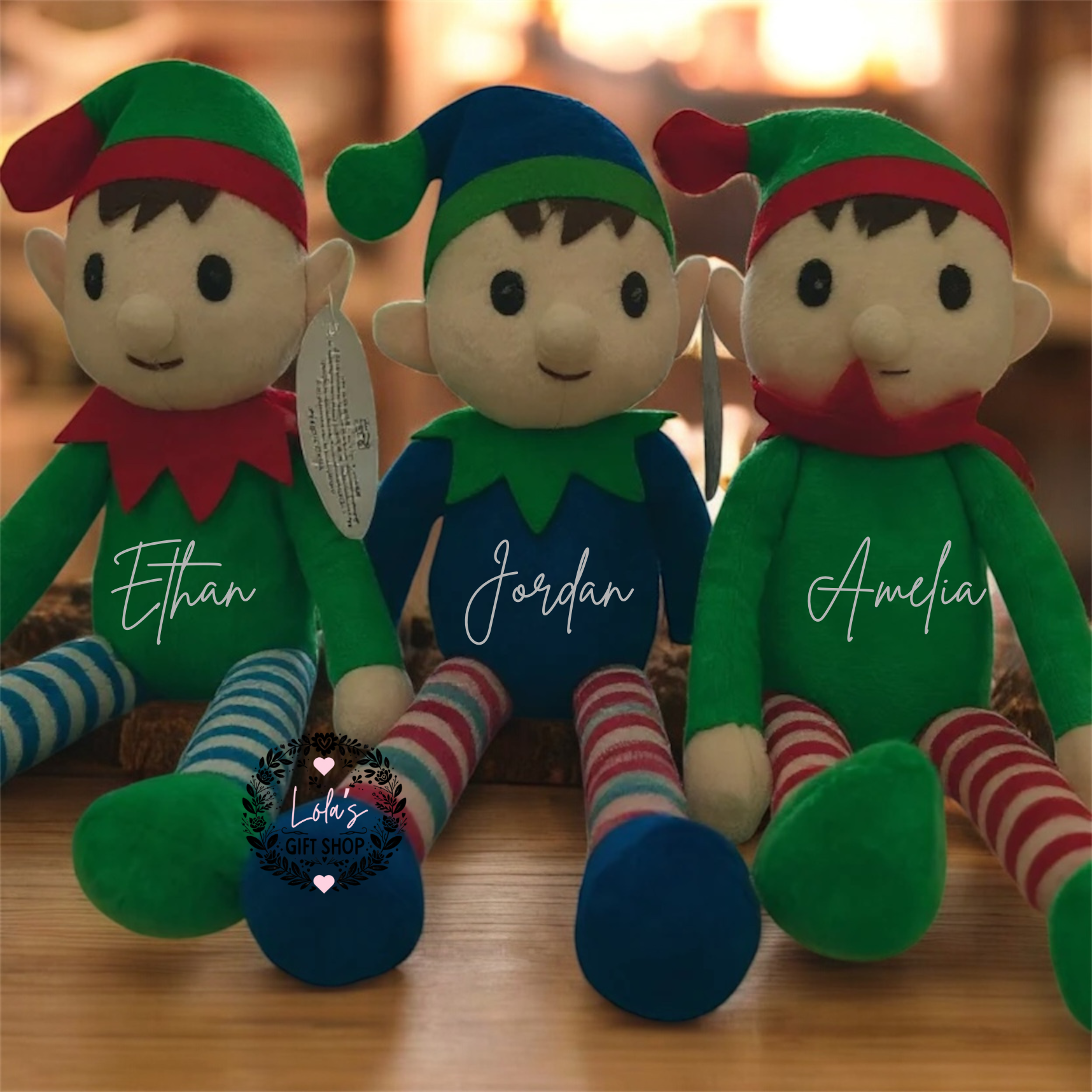 Personalised plush elf
