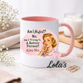 Am I perfect retro mug pink