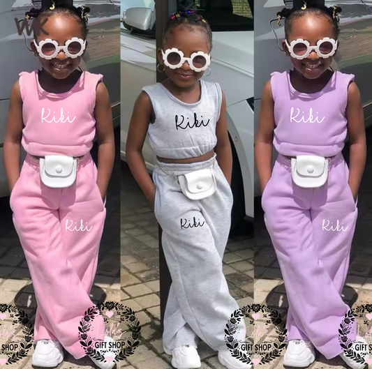 2 pcs cropped loungewear set
