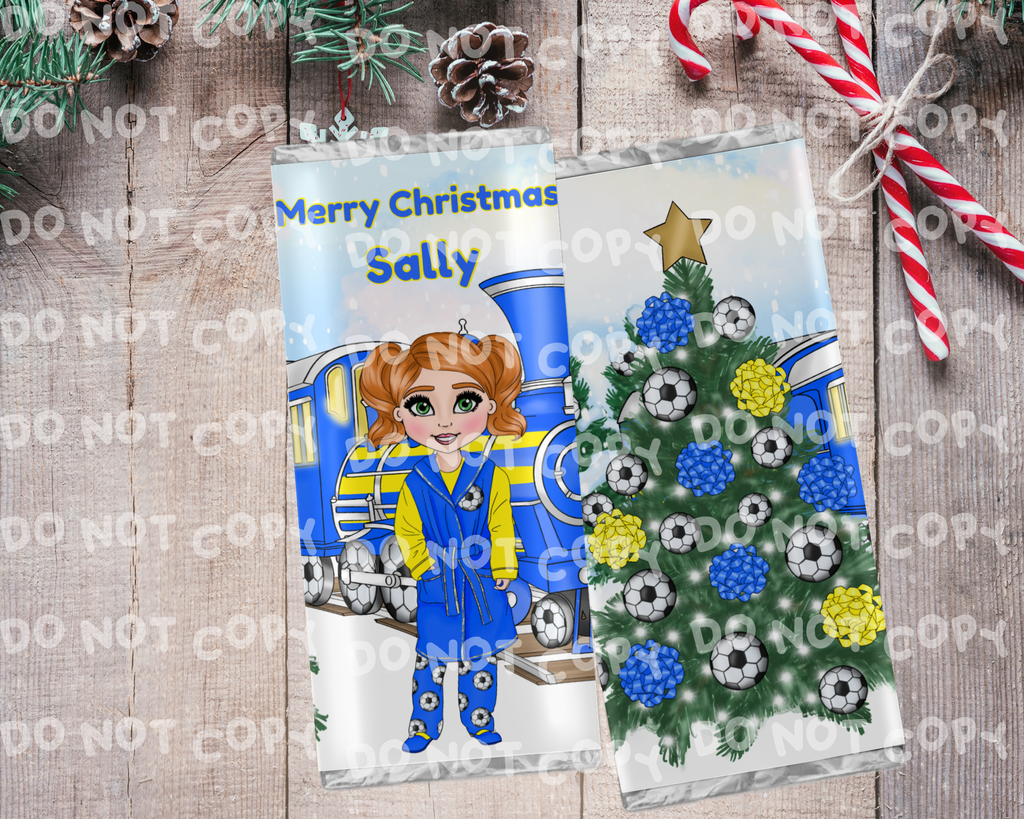 Football Dolly personalised chocolate bar