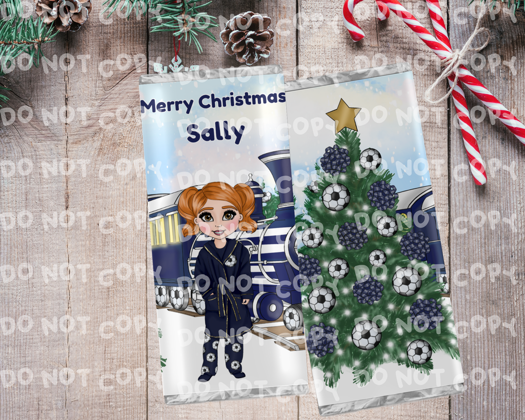 Football Dolly personalised chocolate bar