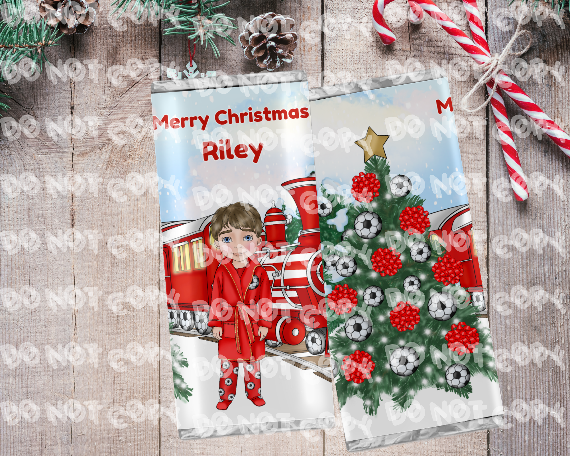 Football Dolly personalised chocolate bar