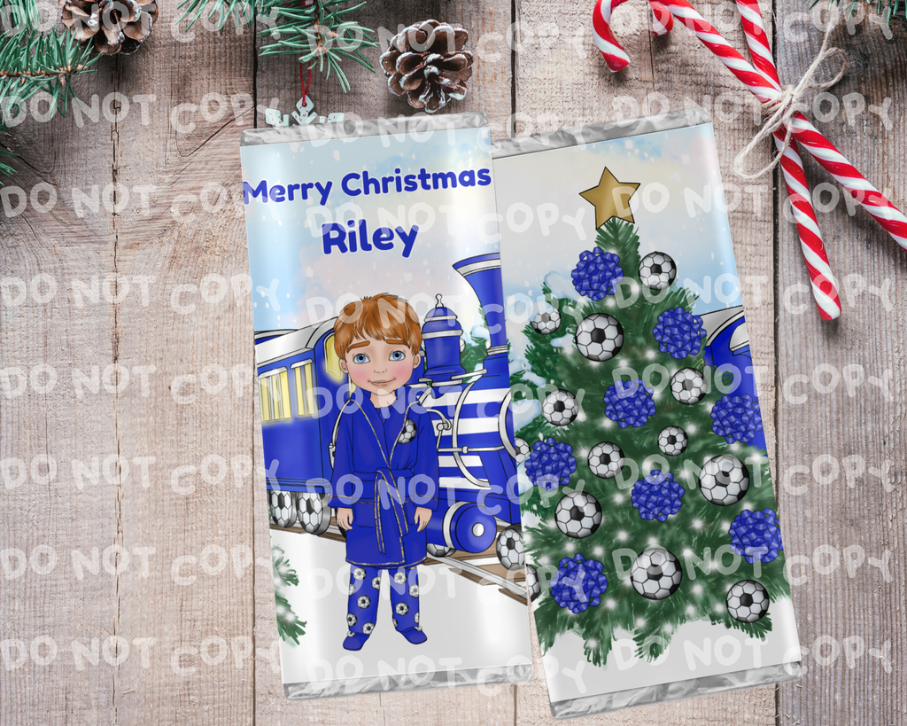 Football Dolly personalised chocolate bar