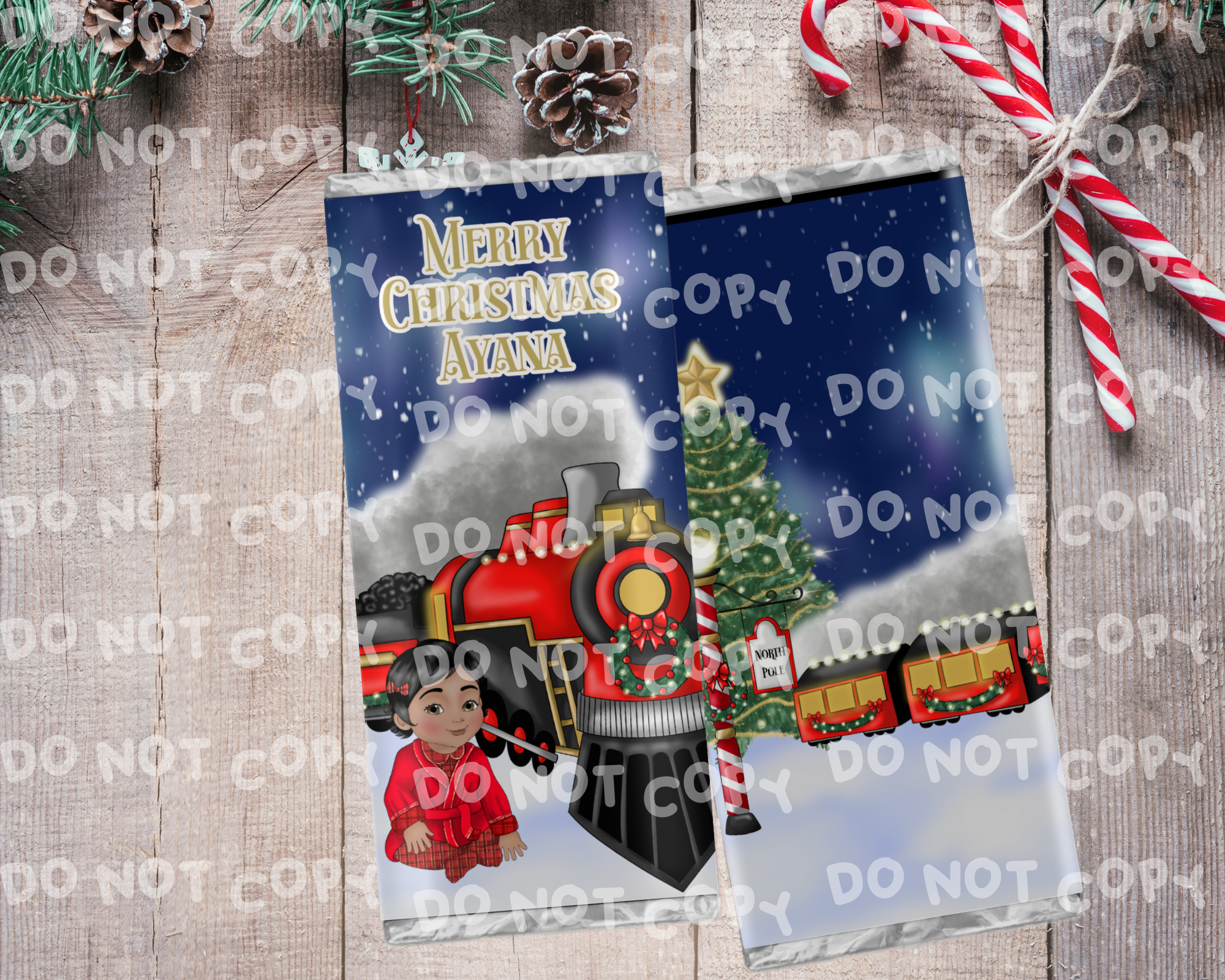 Express Dolly personalised chocolate bar