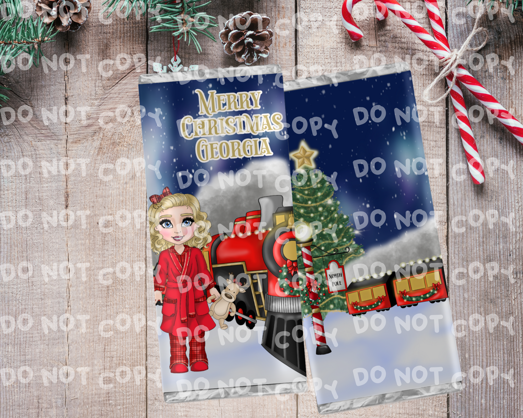 Express Dolly personalised chocolate bar