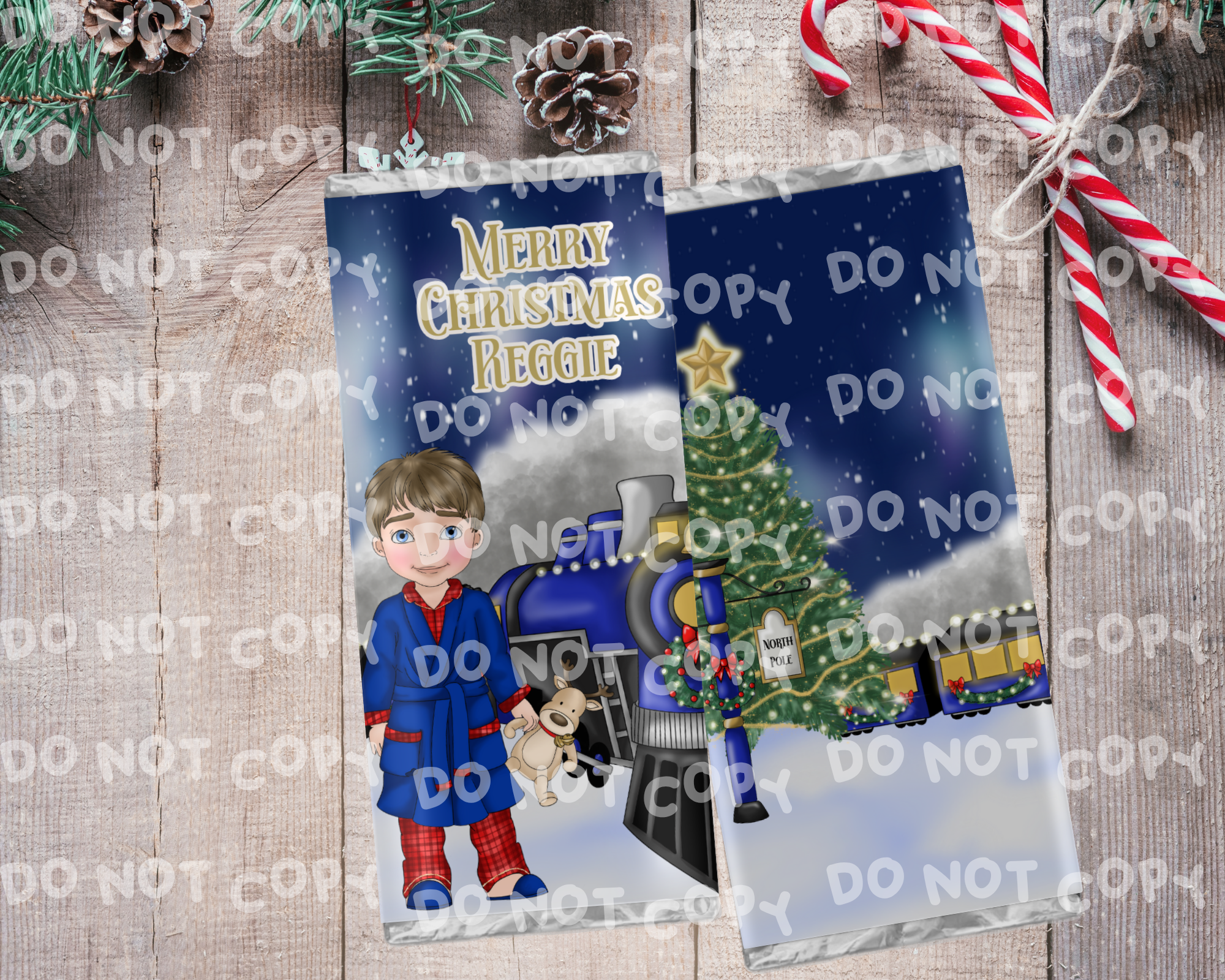 Express Dolly personalised chocolate bar