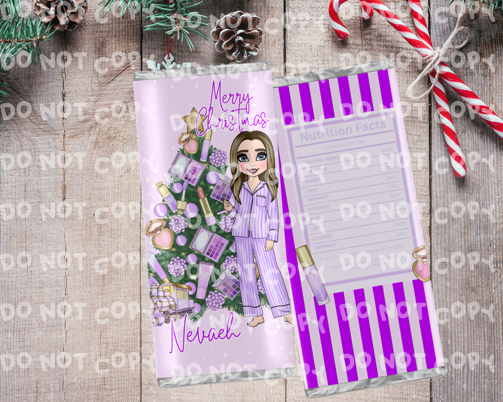 Make up Dolly personalised chocolate bar