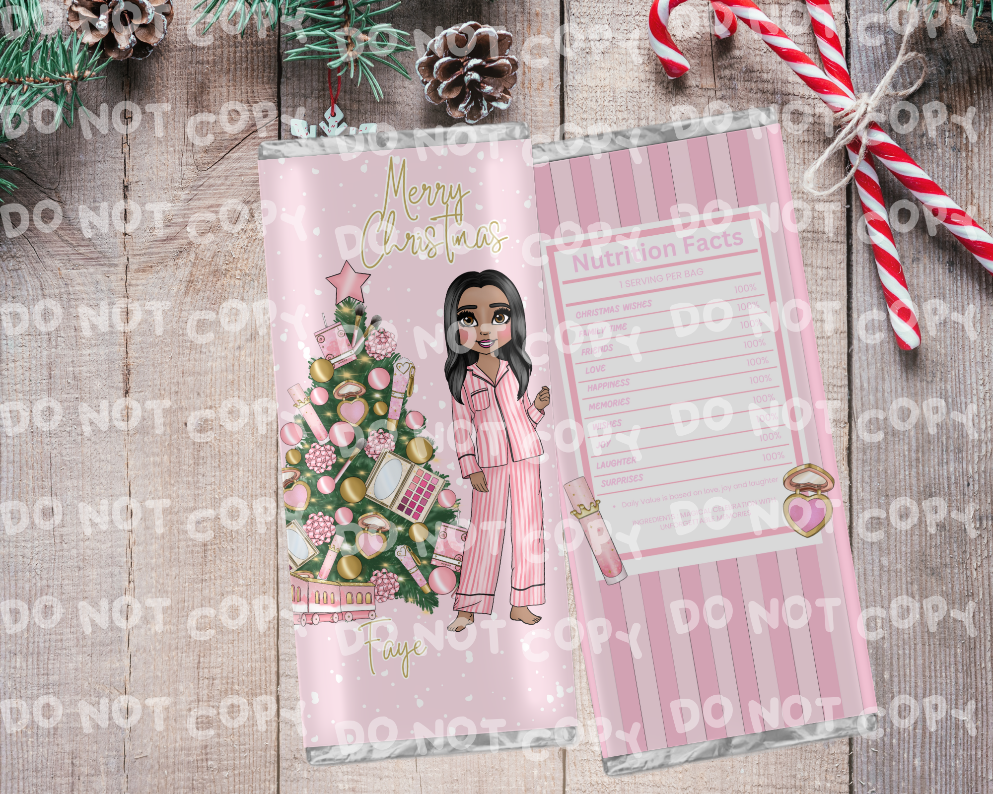 Make up Dolly personalised chocolate bar