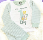 Rabbit and chick birthday personalised pyjamas