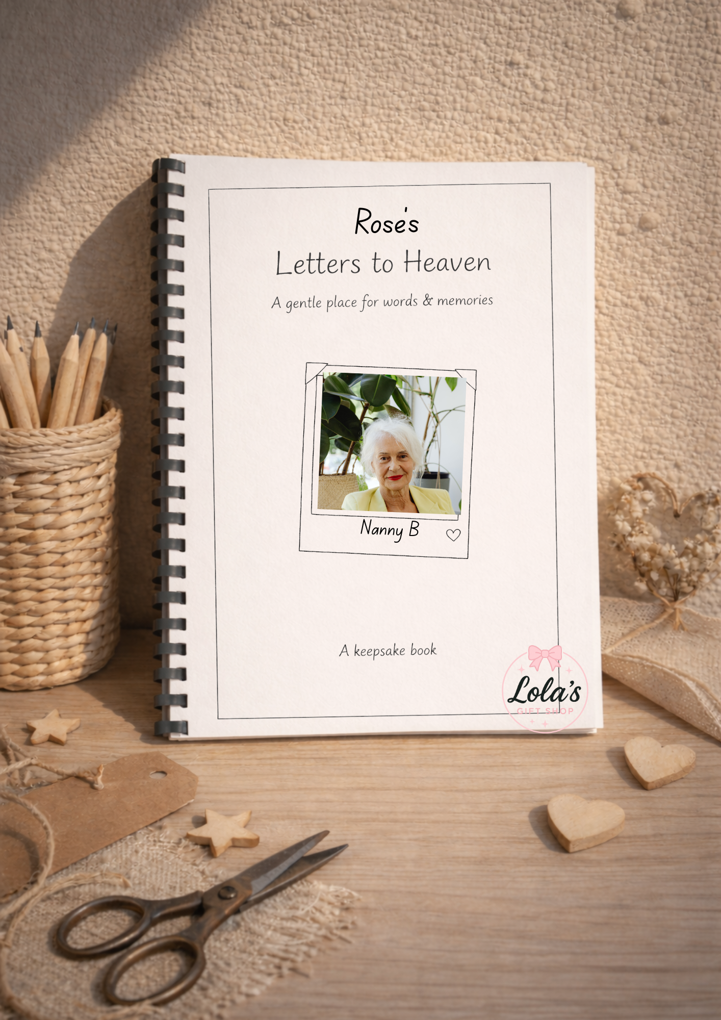 Personalised Letters to Heaven Memory Book
