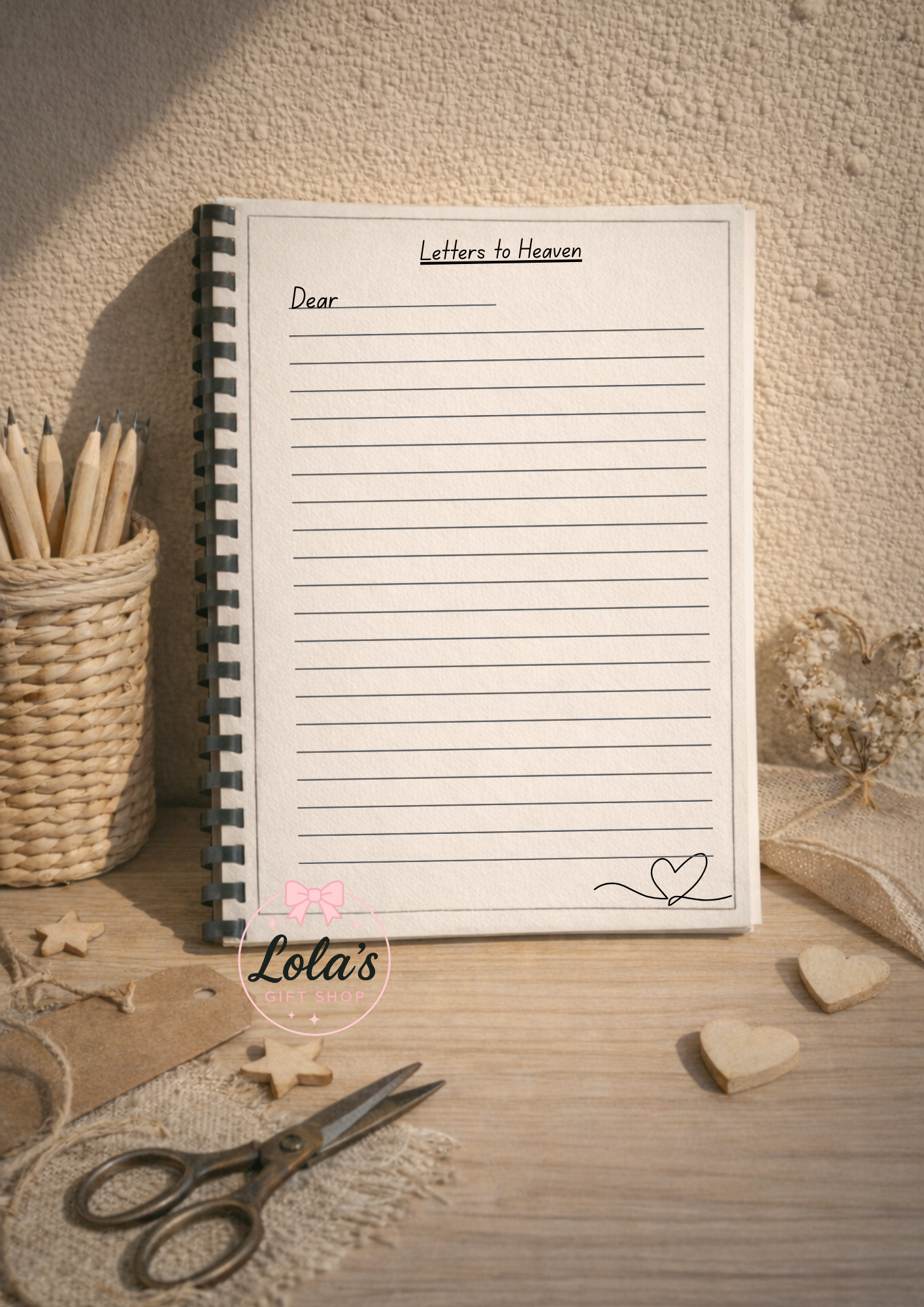 Personalised Letters to Heaven Memory Book