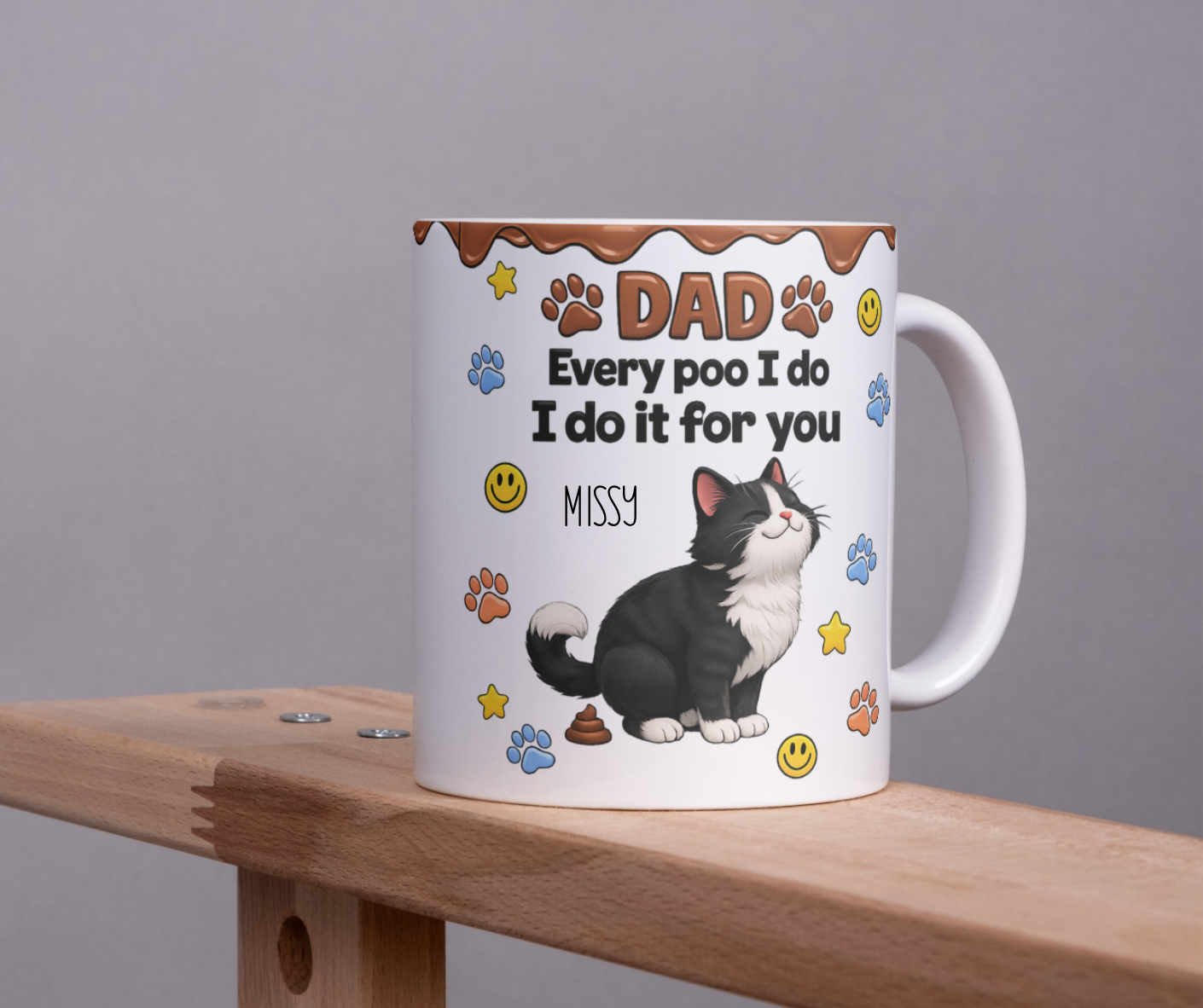 Every poo I do I do it for you cat mug
