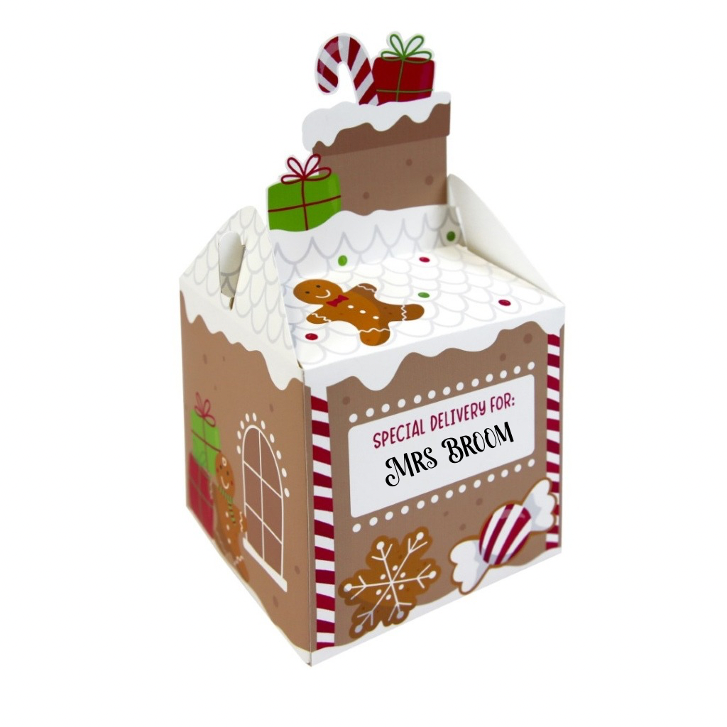 gingerbread house treat boxes