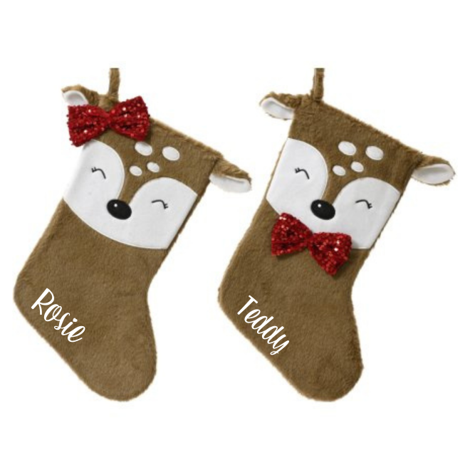 Personalised deer stockings