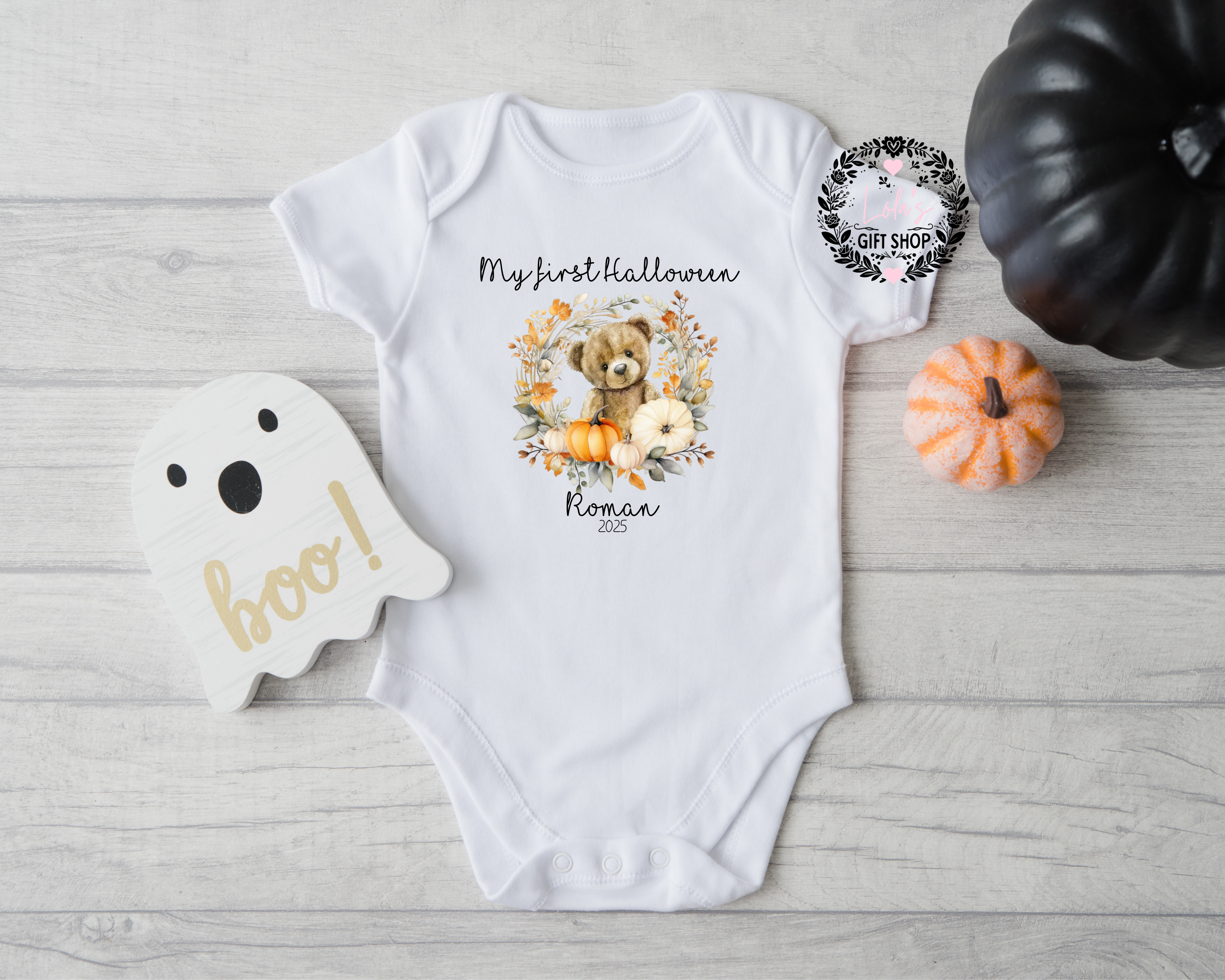 Personalised first halloween vest/bodysuit baby