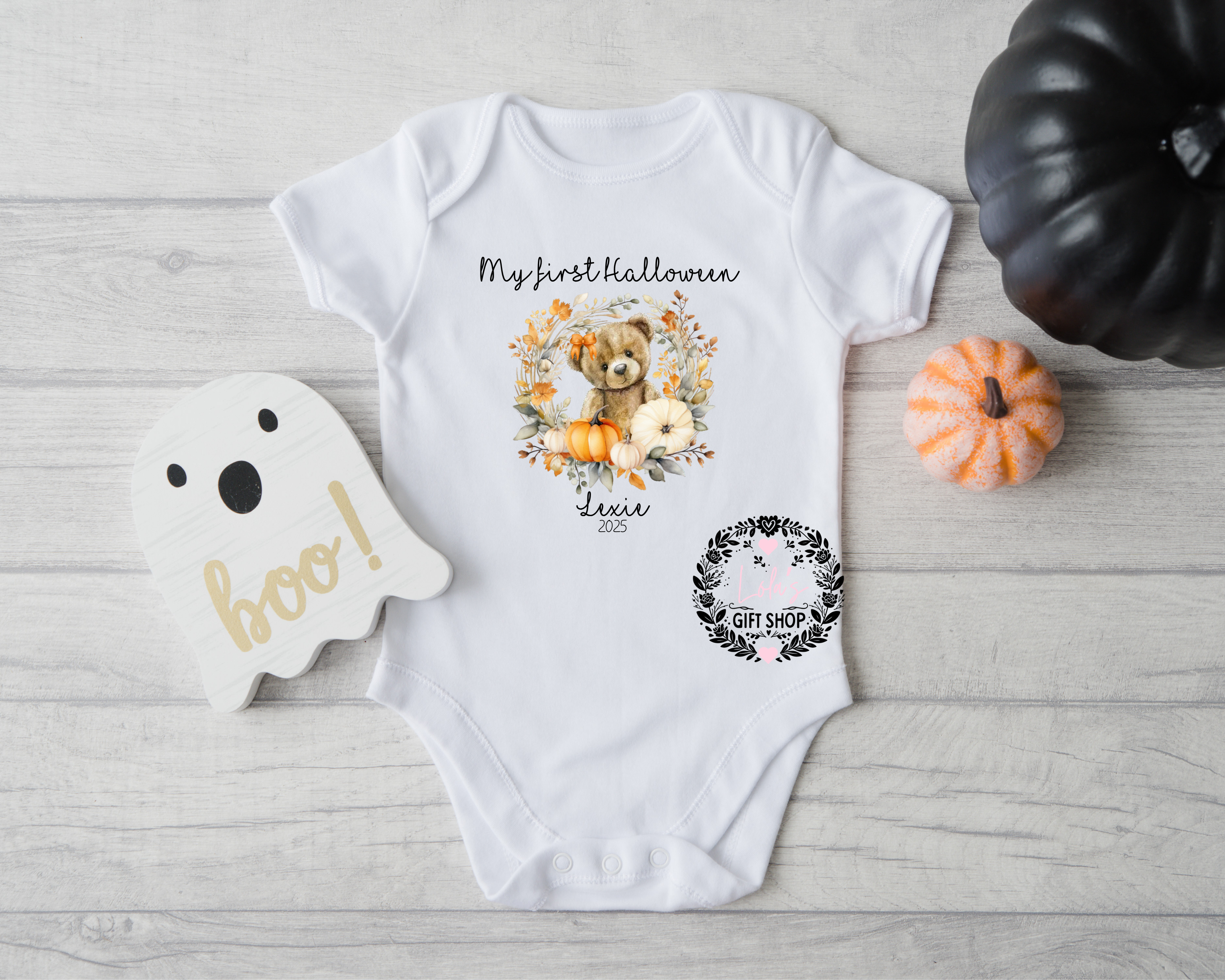 Personalised first halloween vest/bodysuit baby
