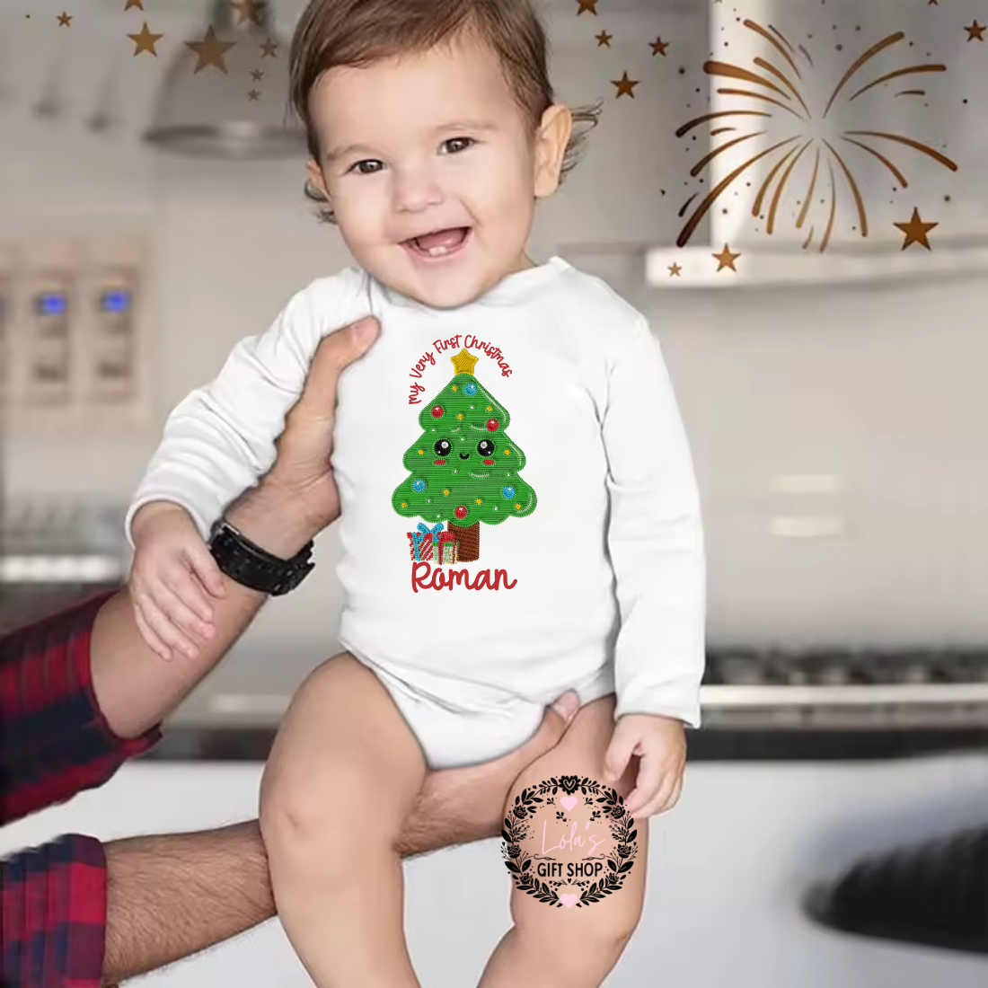 My Very First Christmas Personalised Baby Grow