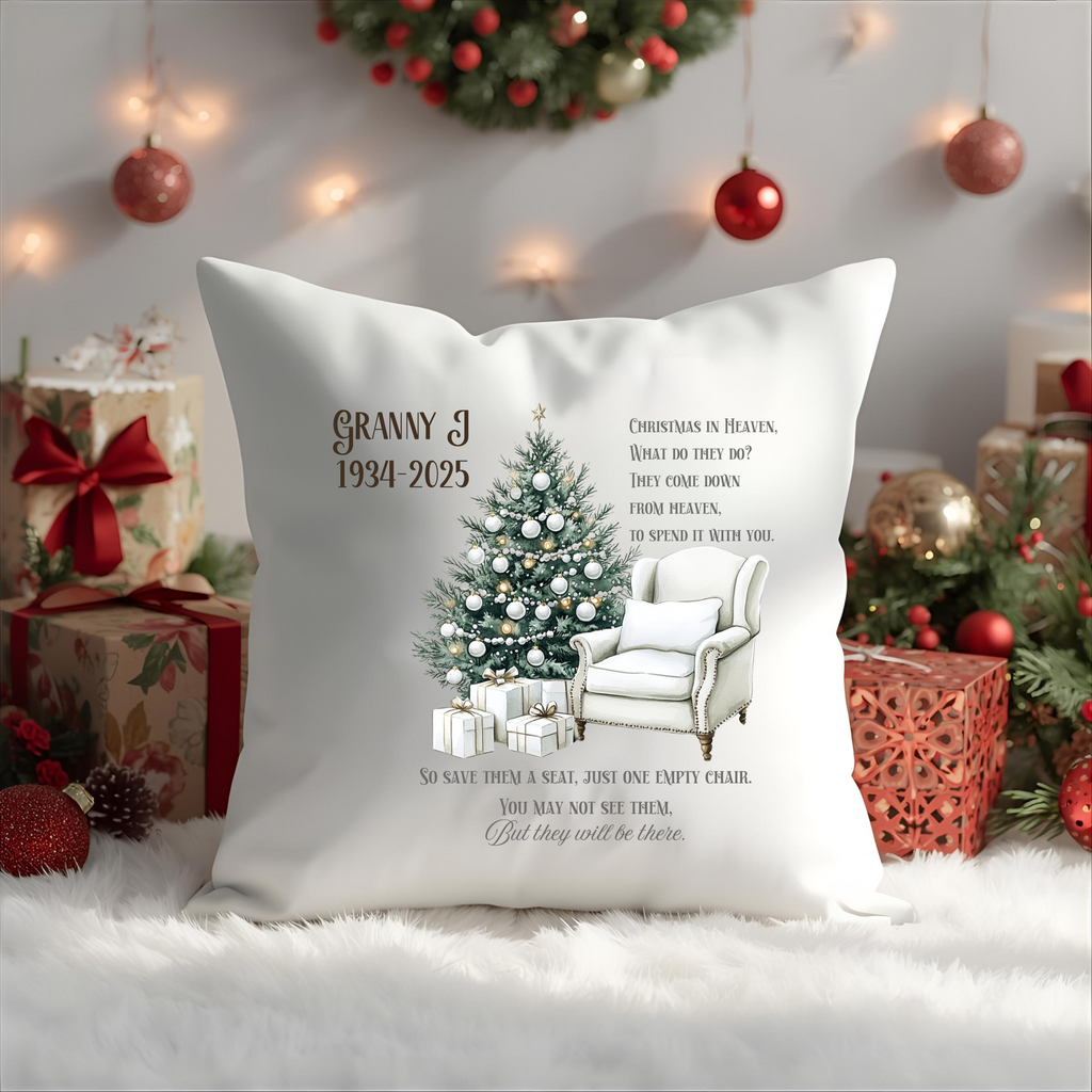 Come down from heaven personalised cushion