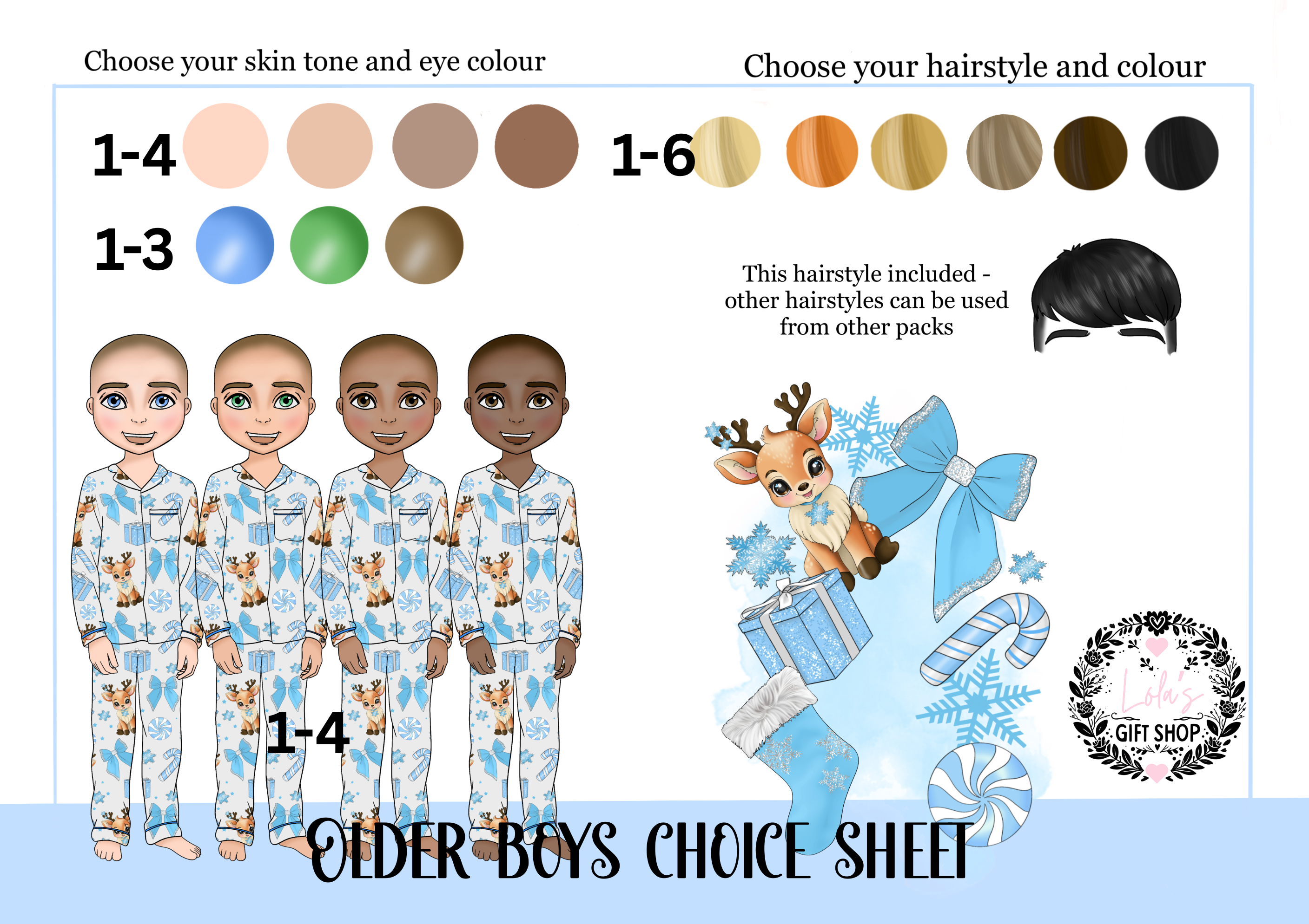 boys reindeer and you Christmas gift box