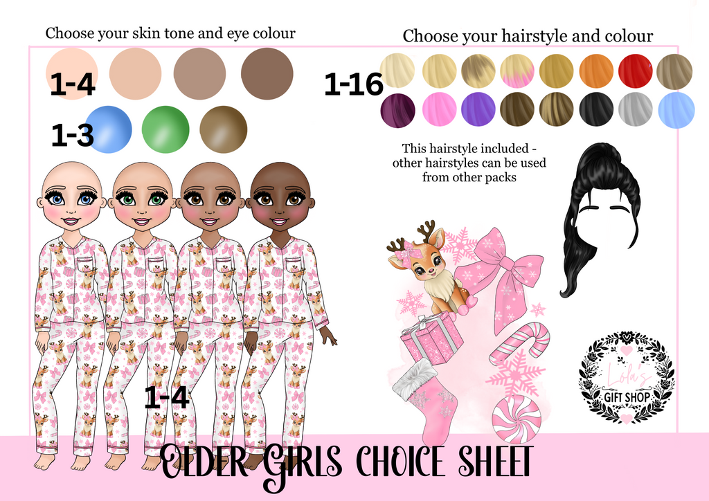 Girl reindeer and you Christmas gift box
