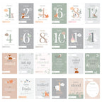 Personalised woodland milestone cards