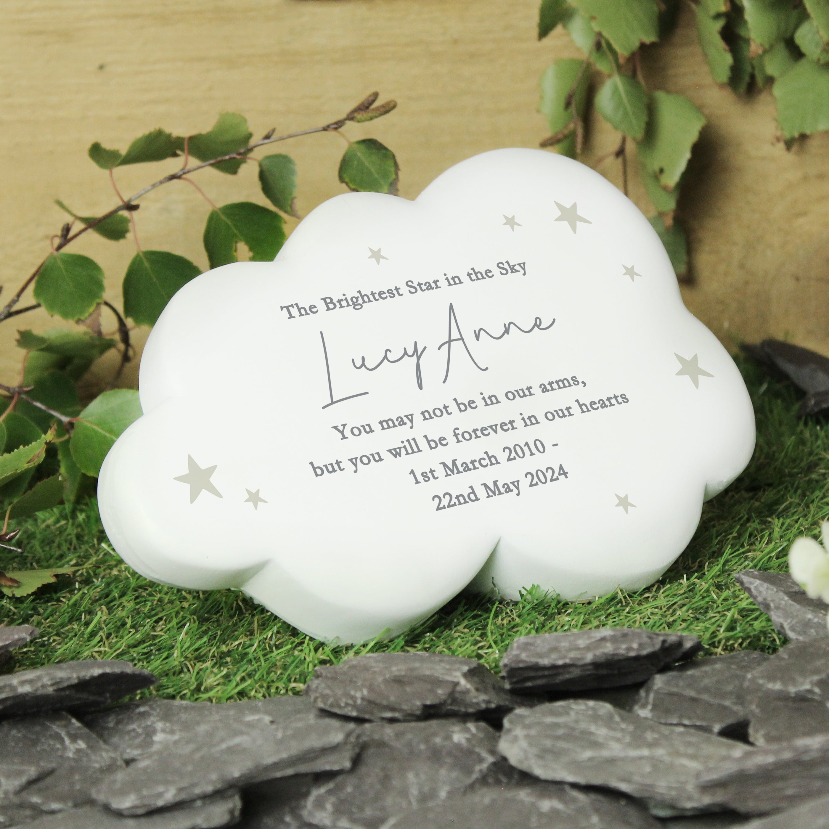 Personalised star Resin Memorial Cloud