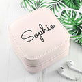 Personalised Powder Pink Travel Jewellery Case