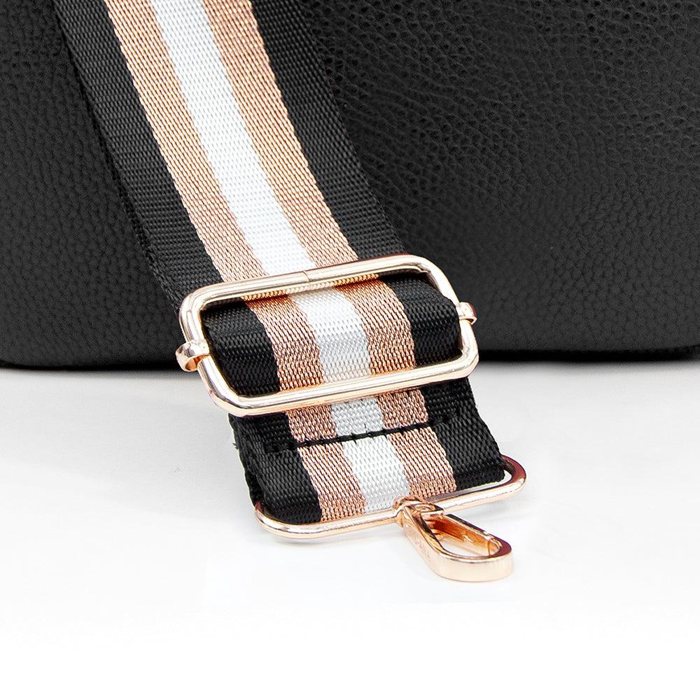 Personalised Luxury Crossbody Bag in Black