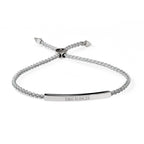 Personalised Silver Identity Rope Bracelet