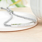 Personalised Silver Identity Rope Bracelet