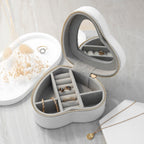 Personalised White Heart Jewellery Case