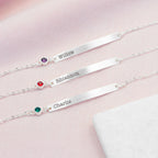 Personalised Silver Birthstone Swarovski Crystal Bracelet