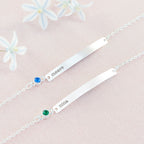 Personalised Silver Birthstone Swarovski Crystal Bracelet
