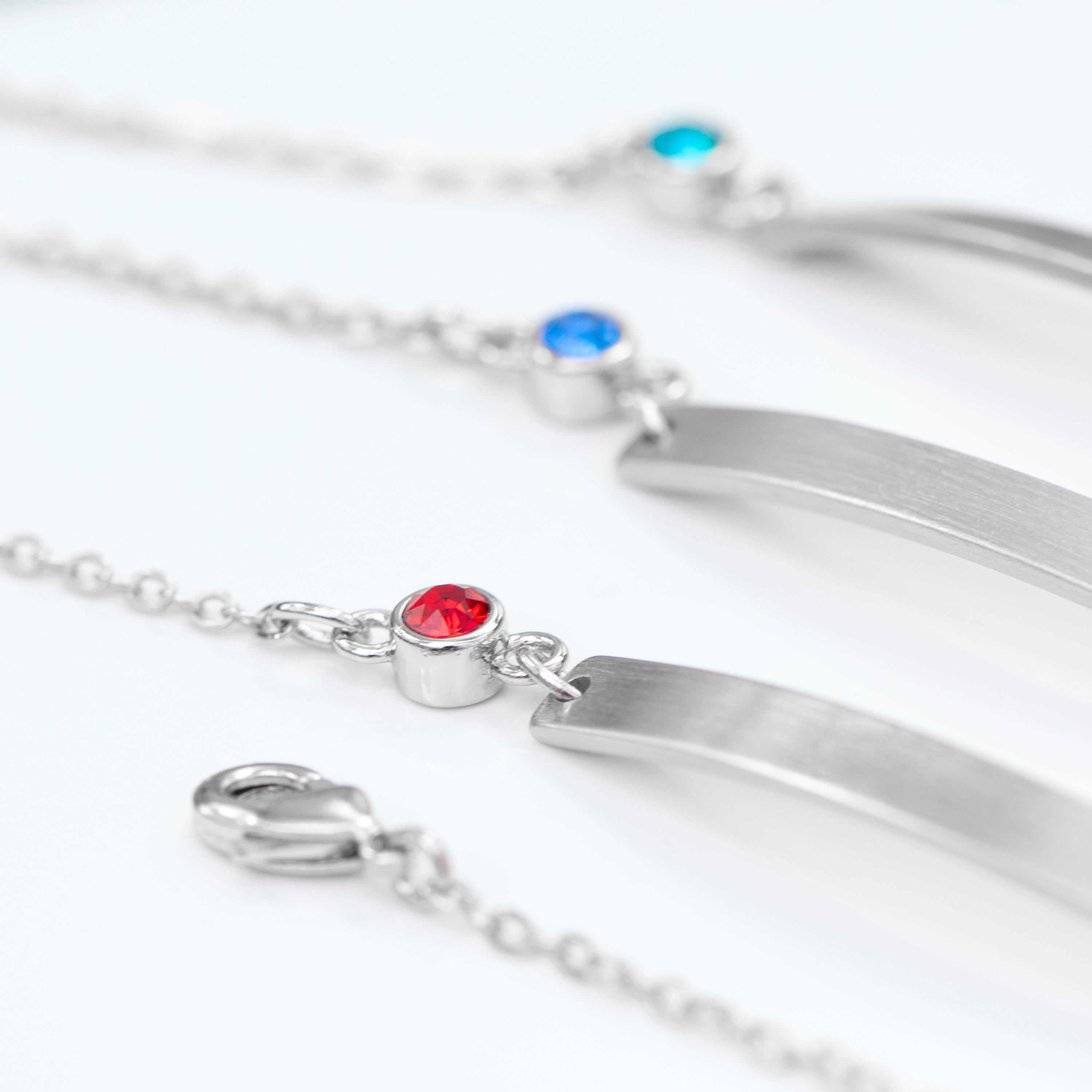Personalised Silver Birthstone Swarovski Crystal Bracelet