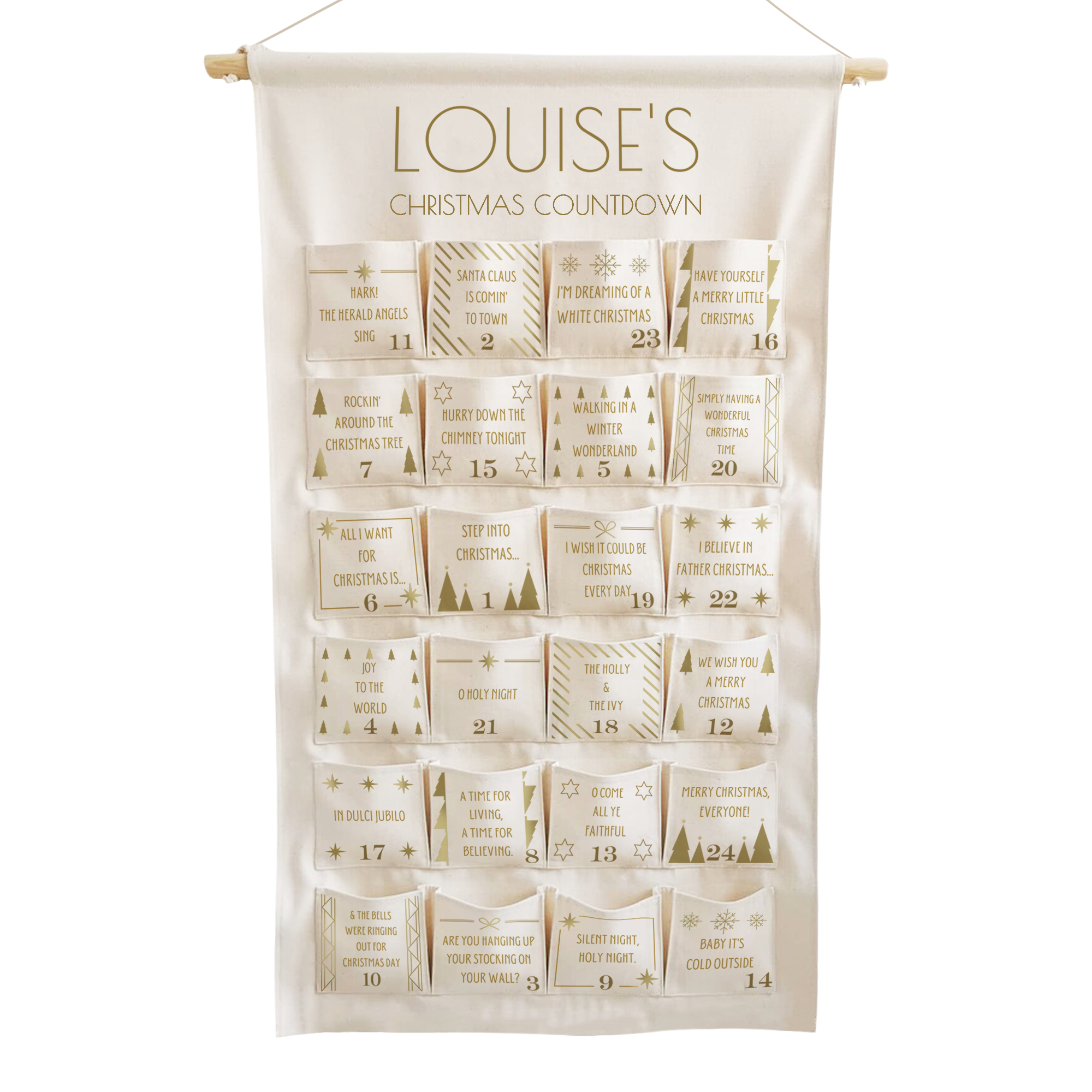 Personalised Christmas Hits Advent Calendar Countdown - Christmas songs advent calendar for kids