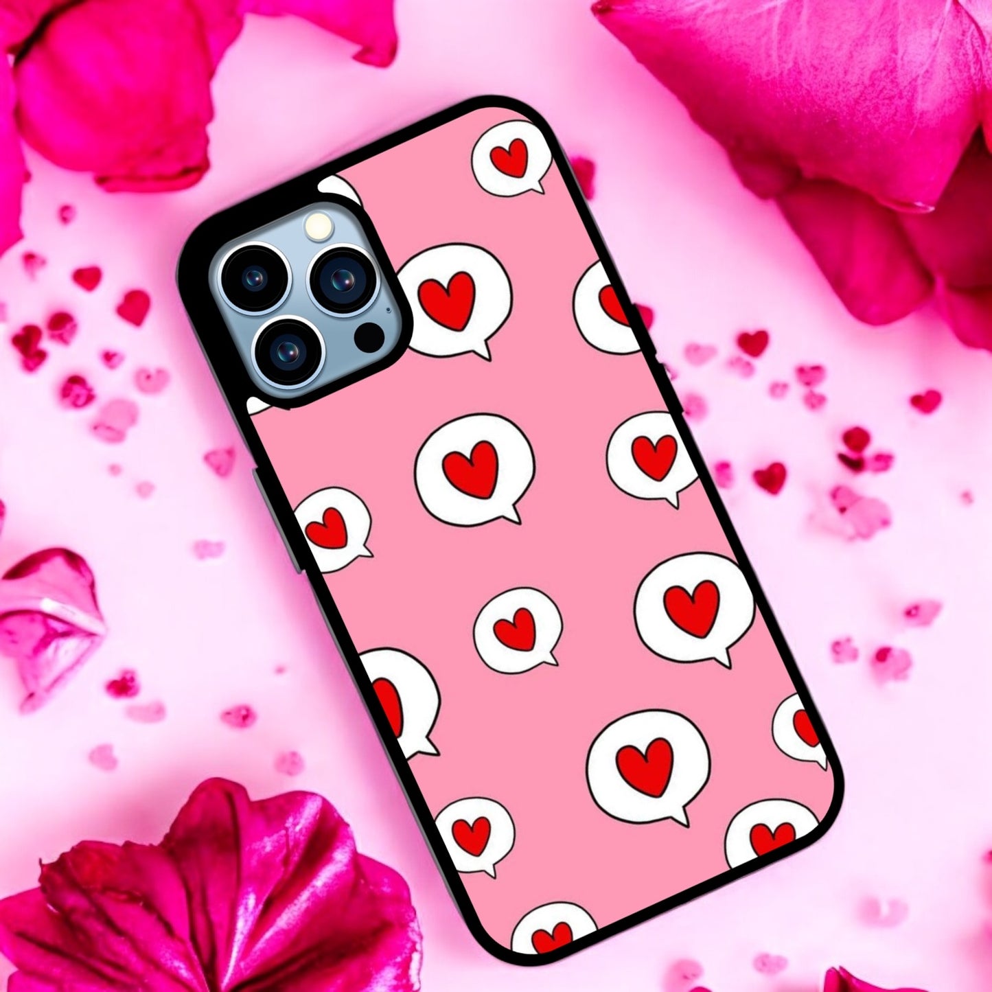 Hearts in speech phone case