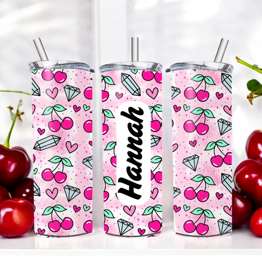 Cherry 15oz personalised tumbler