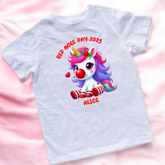 Red nose unicorn Tshirt