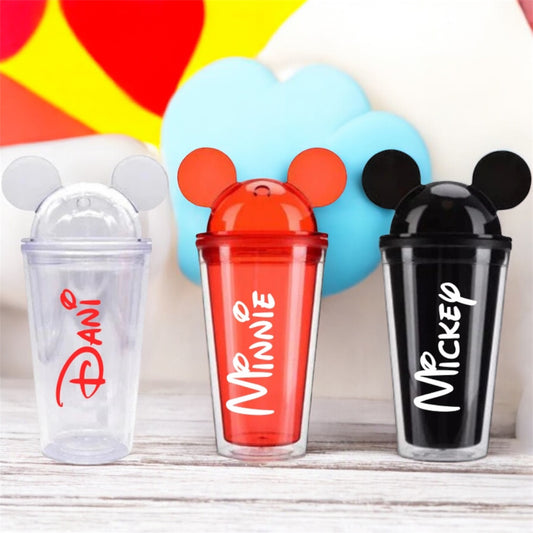 16oz mouse ears tumbler and straw