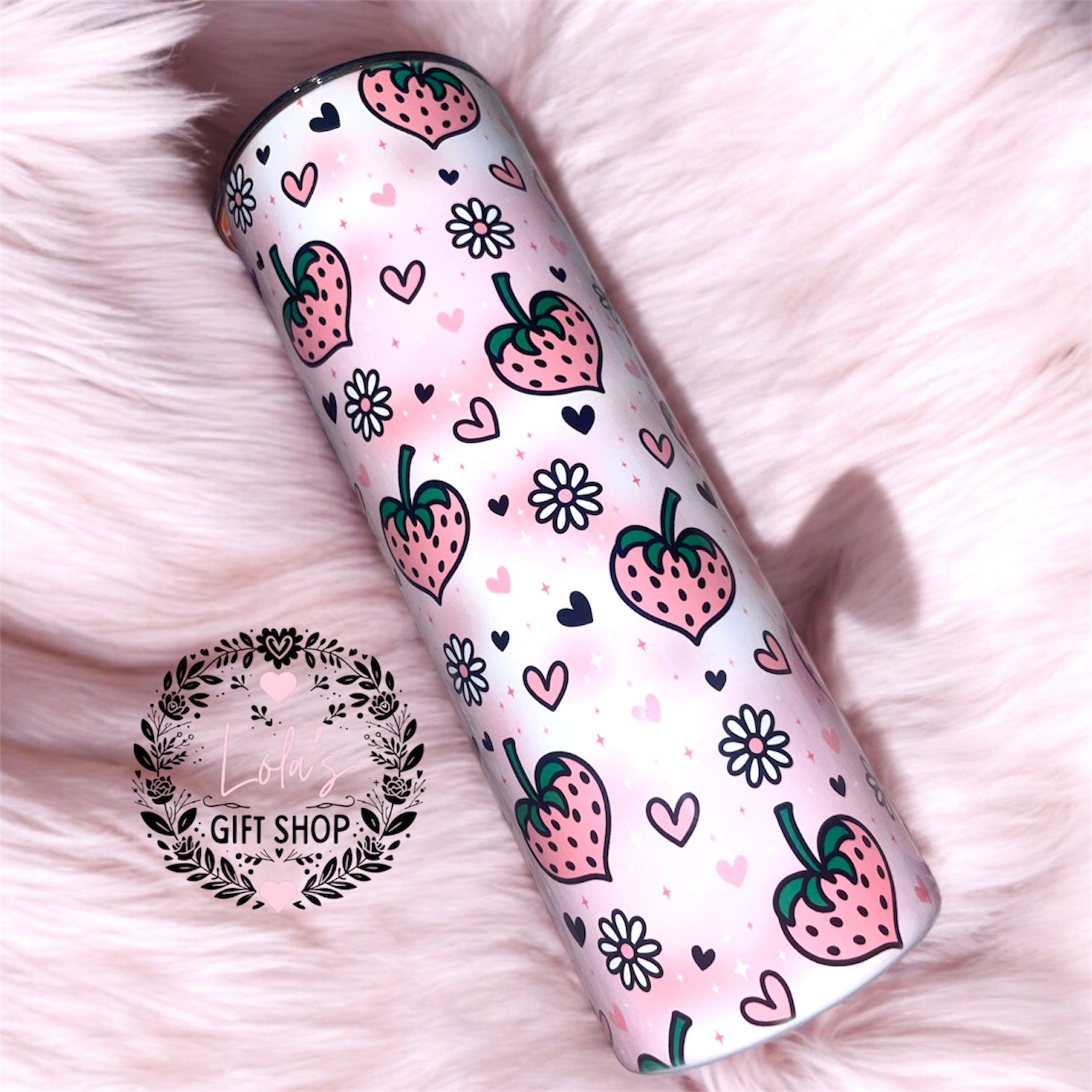 Pretty Strawb  20oz tumbler